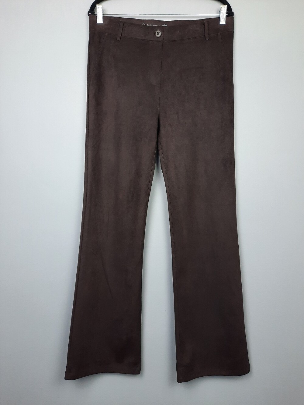 Betabrand Brown Faux Suede Bootcut Classic Dress Pant Yoga Pants size Large